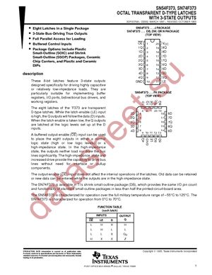 SN74F373DWRG4 datasheet  